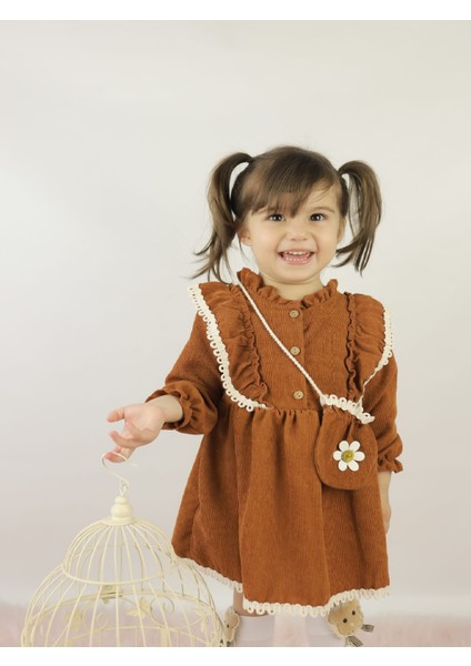 Çantalı Ve Dantelli Kız Çocuk Bayramlık Etekli Salopet fiyatları