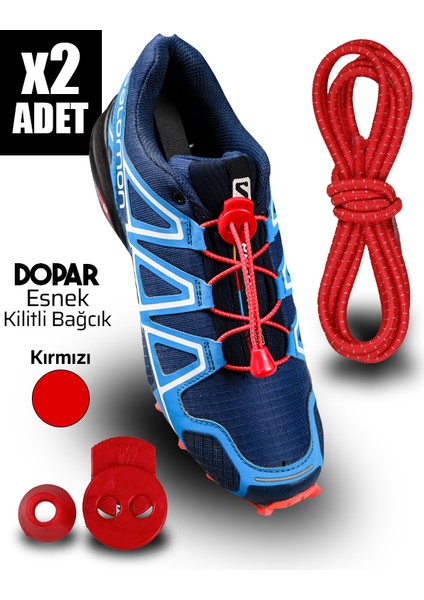 Elastik Akıllı Kilitli Esnek Ayakkabı Bağcığı 100CM 2 Çift