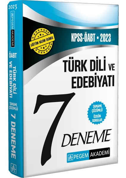 2023 KPSS ÖABT Türkdili ve Edebiyatı Öğretmenliği 7 Deneme