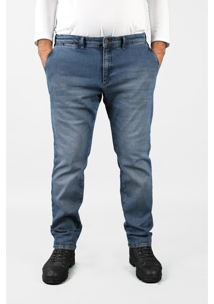 Erkek Büyük Beden Fleto Cep Kot Pantolon 3JA/5889 fırsatları