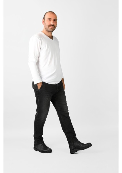 Erkek Büyük Beden Fleto Cep Kot Pantolon 3JA/6650 modelleri