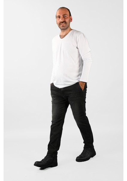 Erkek Büyük Beden Fleto Cep Kot Pantolon 3JA/6650 fırsatları