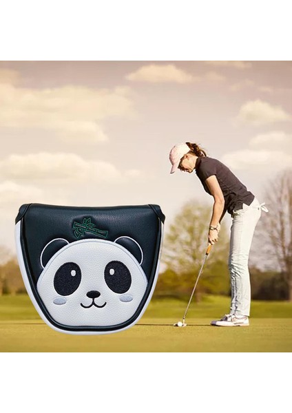 Nakış Golf Mallet Putter Head Kapağı Su Geçirmez Golf Çantası