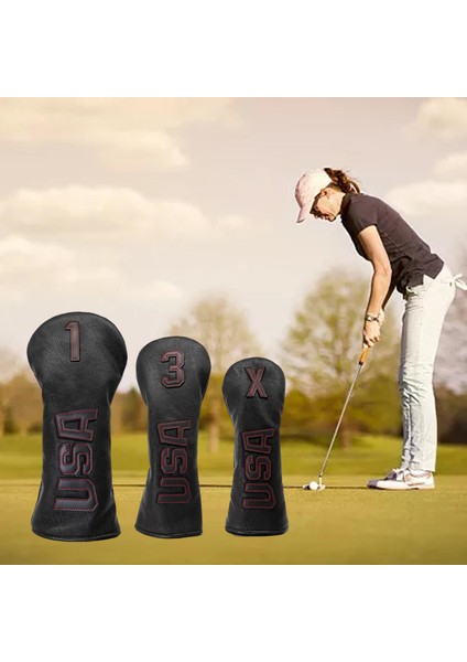 Pu Club Headcover Fairway Woods Sürücü Su Geçirmez Kılıf Golf Baş Kapağı Kırmızı(Yurt Dışından) fırsatları