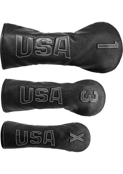 Pu Club Headcover Fairway Woods Sürücü Su Geçirmez Kılıf Golf Baş Kapağı Beyaz fiyatları