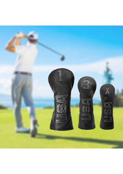 Pu Club Headcover Fairway Woods Sürücü Su Geçirmez Kılıf Golf Baş Kapağı Beyaz modelleri