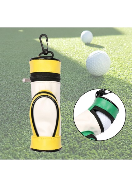 Hafif Kancalı Golf Topu 3 Golf Topu Bel Çantası Sarı Beyaz fırsatları