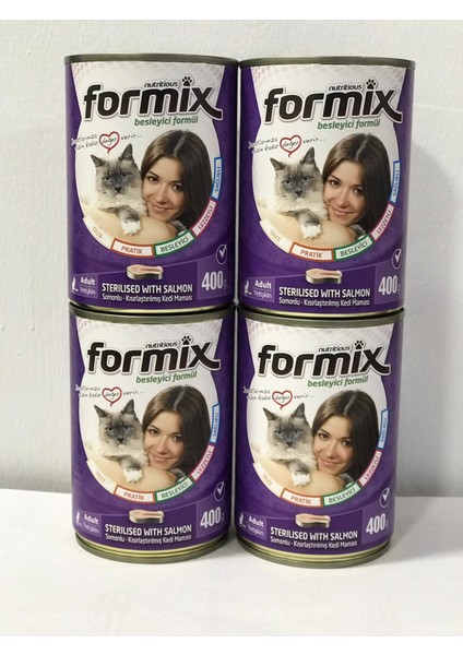 Kısırlaştırılmış Kedi Konserve Maması 400 gr X4 Adet