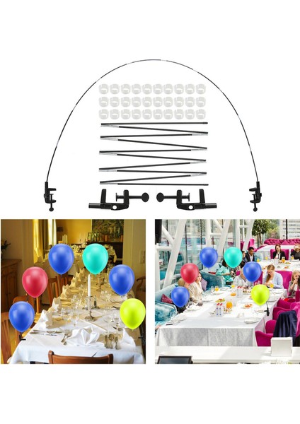 Balon Kemeri Stand Kiti Parti Malzemeleri Geniş Base Partisi Dekorasyon Ayarlanabilir Çelenk Arch Balon Stand Stand Stand Stand Stand Standı Kiti Mezuniyet Için Bachelor Party Düğün - Siyah fırsatları