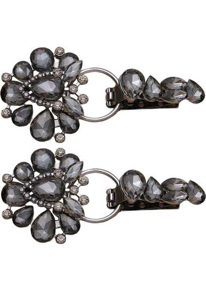 Lüks Metal Rhinestones Duckbill Düğme Giyim Hardıgan Düğmeleri 2 Adet Siyah (Yurt Dışından) fiyatları