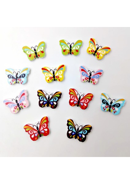 100 Adet Çeşitli Kelebek Şekli Ahşap Düz 2 Delik Düğmesi Dikiş Zanaat Için (Yurt Dışından) fırsatları