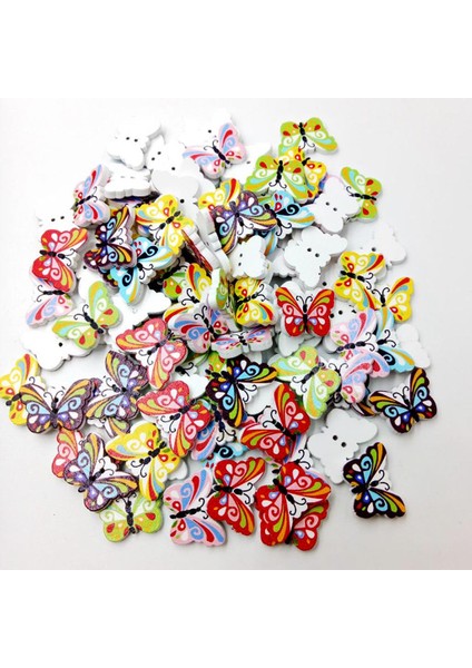 100 Adet Çeşitli Kelebek Şekli Ahşap Düz 2 Delik Düğmesi Dikiş Zanaat Için (Yurt Dışından) indirimleri