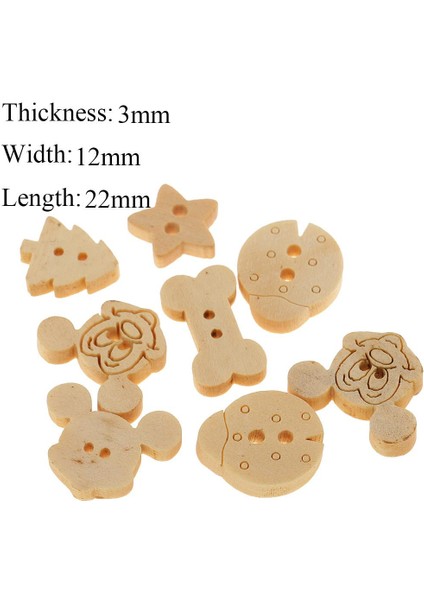 100ADET Karışık Hayvan 2 Delik Diy Dikiş Scrapbooking Için Ahşap Ahşap Düğmeler (Yurt Dışından) fırsatları