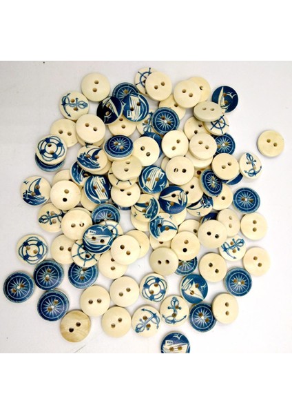 100ADET Yuvarlak Çeşitli Deniz Delik Düğmeleri Dikiş Craft 15MM Için (Yurt Dışından) modelleri