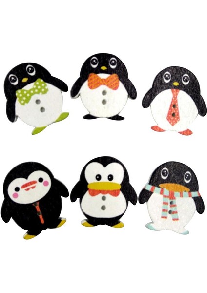 100 Bölüm Penguen 25 mm Dikmek Için Ahşap Düğmeleri Şekillendirir (Yurt Dışından) modelleri