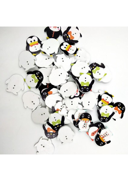 100 Bölüm Penguen 25 mm Dikmek Için Ahşap Düğmeleri Şekillendirir (Yurt Dışından) fırsatları