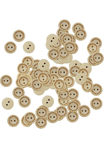 100ADET Kalp 'ahşap Düğmeler Dikiş Scrapbooking 15MM (Yurt Dışından) fiyatları