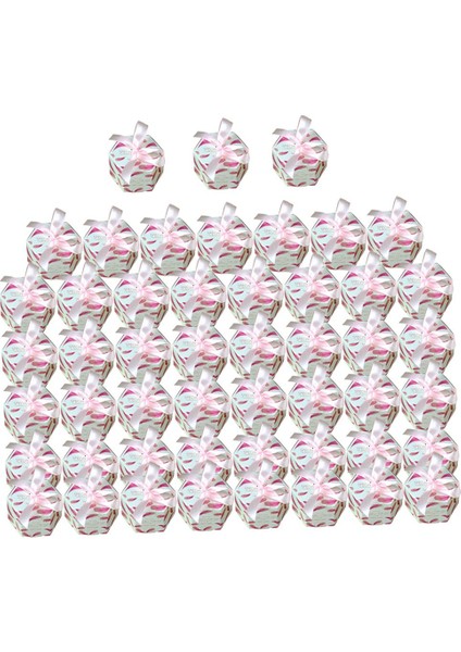 50PCS Şeker Kutuları Kağıt Hediye Kutuları Parti Düğün Gelin Duş Pembe Için Kutular Lehine Kutular