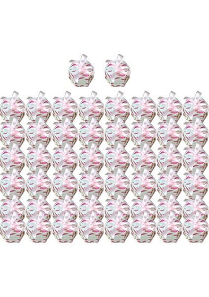 50PCS Şeker Kutuları Kağıt Hediye Kutuları Parti Düğün Gelin Duş Pembe Için Kutular Lehine Kutular