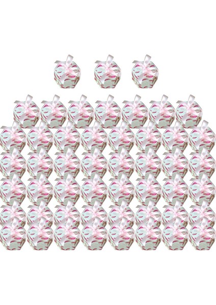 50PCS Şeker Kutuları Kağıt Hediye Kutuları Parti Düğün Gelin Duş Pembe Için Kutular Lehine Kutular