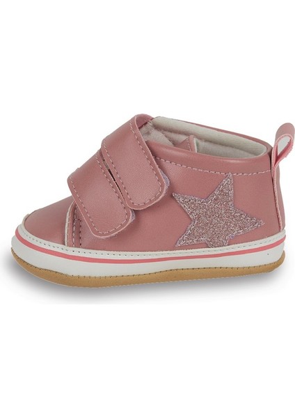 Pembe Simli Yıldızlı Kız Bebek Cırt Cırtlı Patik AYAKKABI-G-2356 fırsatları