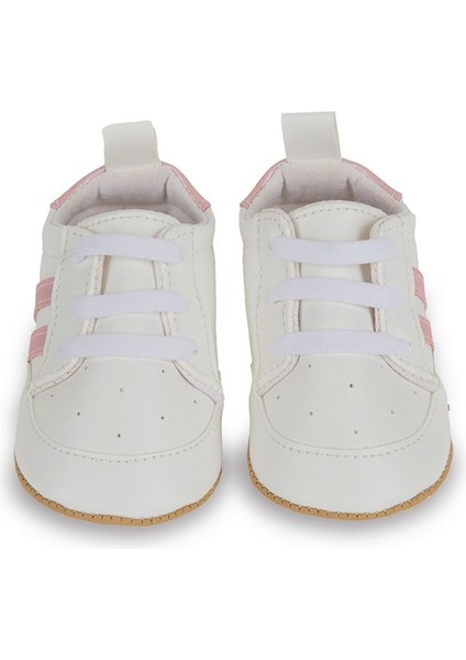 Pembe Çizgili Beyaz Kız Bebek Spor Patik AYAKKABI-G-2354 modelleri