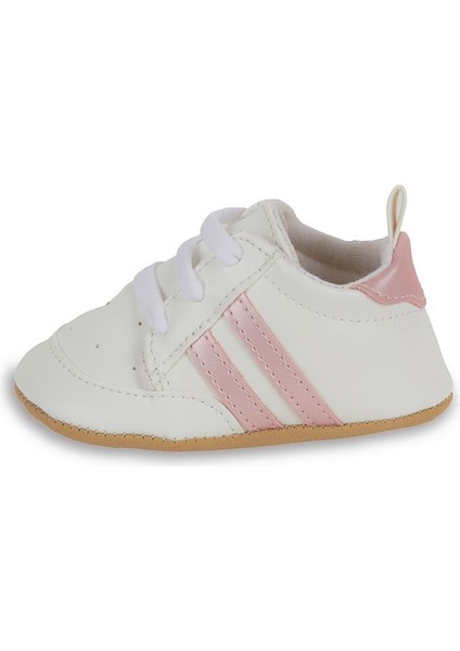 Pembe Çizgili Beyaz Kız Bebek Spor Patik AYAKKABI-G-2354 fırsatları