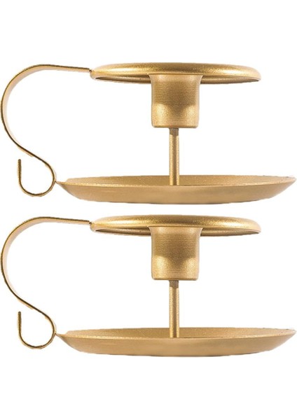 2pcs Tarzı Mum Tutucu Antika Süsleme E Altın modelleri
