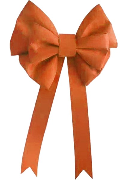 Bowknot Dekorasyon Aksesuarları Diy Büyük Yay Festival Düğün Kemer Araba Turuncu