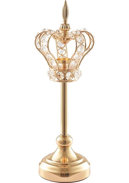 Crystal Tealight Candle Tutucular Yemek Masası Şamdanlar Stand 34X13CM
