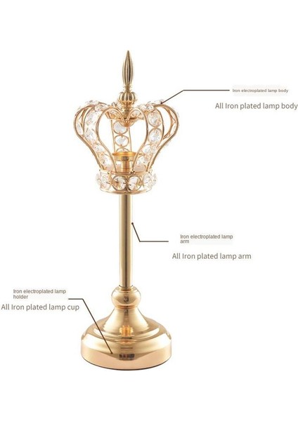 Crystal Tealight Candle Tutucular Yemek Masası Şamdanlar Stand 34X13CM modelleri