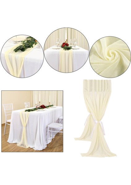 Masa Runner 27 x 118 Inç Gelin Duş Akşam Yemeği Partisi Için Masa Decloth fırsatları
