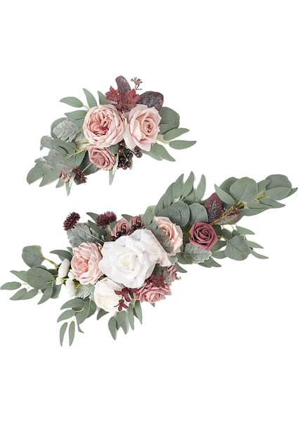 Düğün Kemeri Gül Çelenk Merkez Parçası Çelenk Arbor Ev Süs Beyaz Için Asılı modelleri