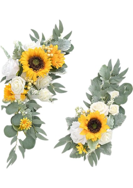 Düğün Kemeri Gül Çelenk Merkez Parçası Çelenk Arbor Ev Süs Sarı fiyatları
