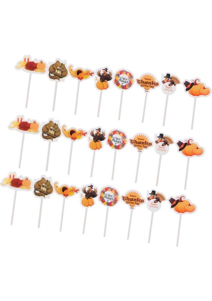 24PCS Cupcake Toppers Yemek Dekorunu Seçer Noel