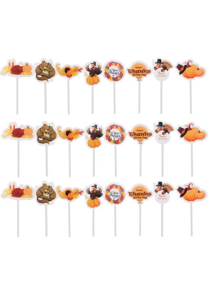 24PCS Cupcake Toppers Yemek Dekorunu Seçer Noel