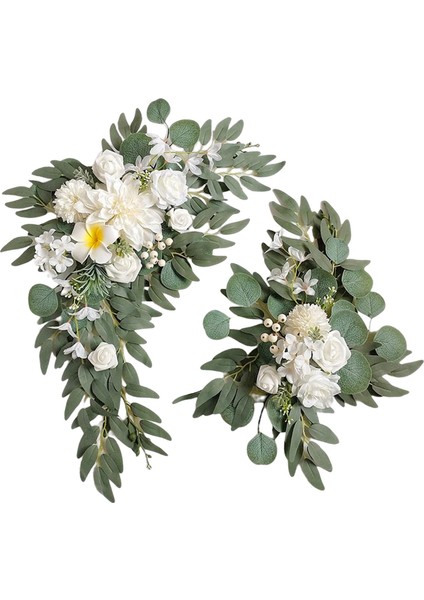 2x Arbor Süsleme Dekorasyon Stili Için Yapay Çiçek Swag Çiçek Düzenleme(Yurt Dışından) fiyatları