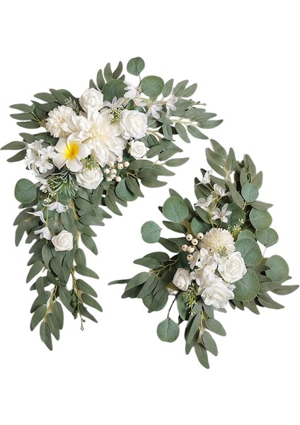 2x Arbor Süsleme Dekorasyon Stili Için Yapay Çiçek Swag Çiçek Düzenleme(Yurt Dışından) modelleri