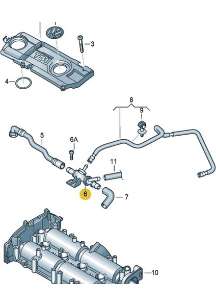 Skoda Octavia A6 2009-2012 1.4tsi Caxa Caxc Motor Çek Valfi 03C103175G