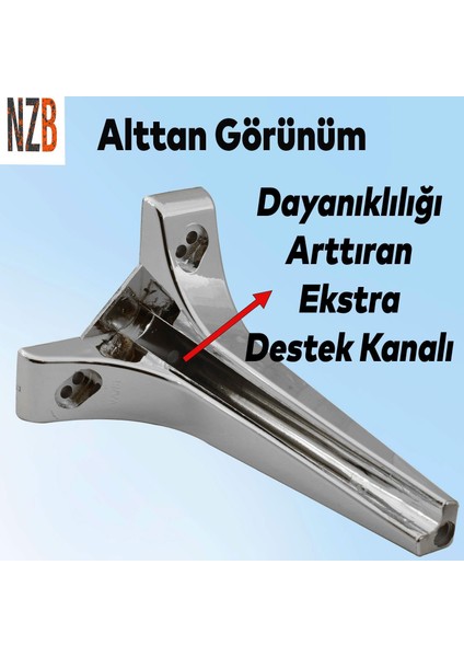 Lüks Mobilya Kanepe Sehpa Tv Ünitesi Koltuk Ayağı 19 cm Parlak Krom Baza Ayak indirimleri
