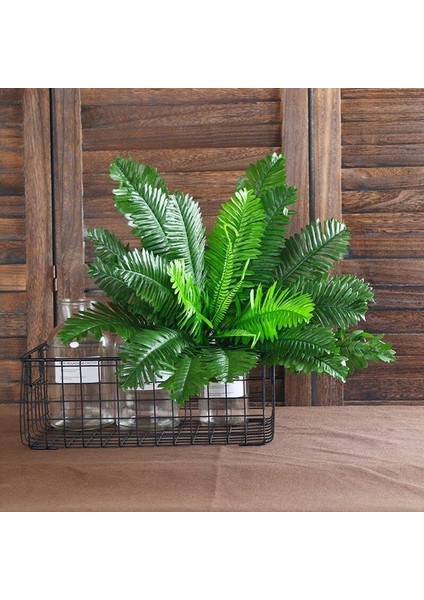 Yapay Çiçek Cycas Aşk Merdiveni Eğrelti Otu Sıkas Bitkisi 18 Yaprak 40*50 cm Yapay Bitki