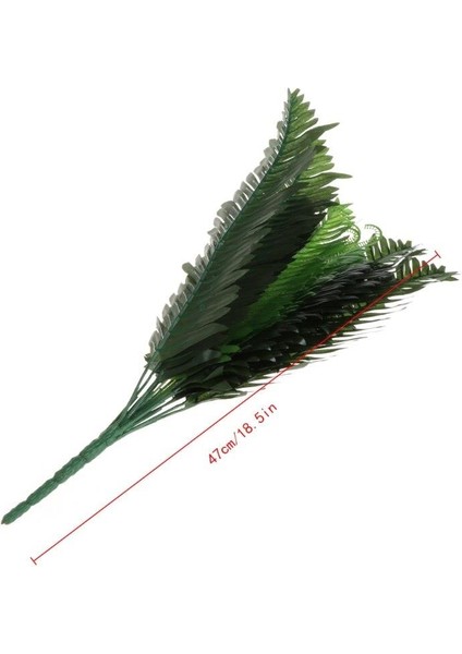 Yapay Çiçek Cycas Aşk Merdiveni Eğrelti Otu Sıkas Bitkisi 18 Yaprak 40*50 cm Yapay Bitki
