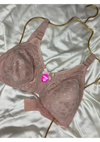 Kadın Dantel Detaylı Büyük Beden D Cup Toparlayıcı Rahat Sütyen