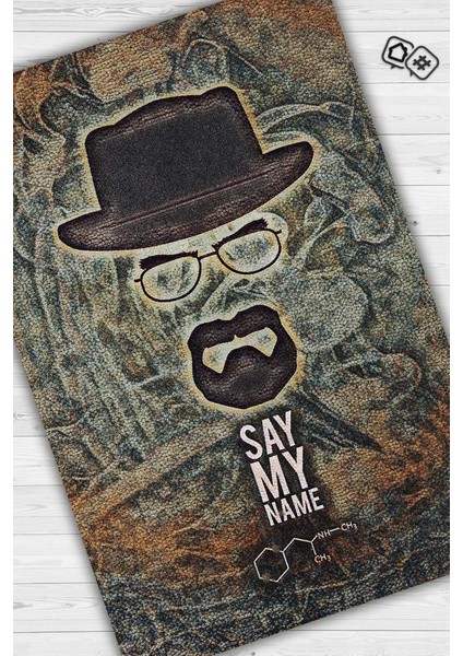 Adımı Söyle Dokuma Tabanlı Yıkanabilir Breaking Bad Halısı