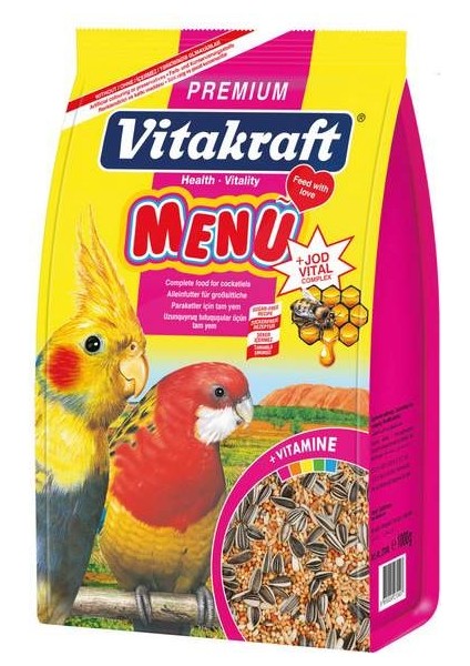 Menü Paraket Sultan Cennet Papaganı Yemi 1 kg x 3 Adet