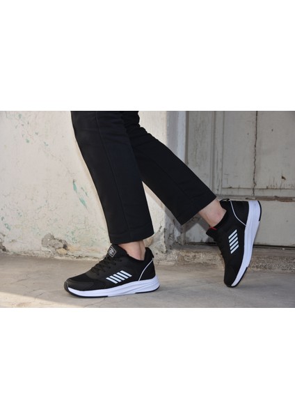 231 1106 Comfolite Rahat İç Taban Hafif Bağcıklı Uniseks Spor Ayakkabı Siyah Beyaz fiyatları