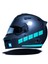 Şerit Tasarımlı Nane Yeşili Motosiklet Kask Sticker Çınar Extreme 1
