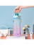 Ölçekli Motivasyonlu Su Şişesi Bpa-Free Fda 2000 ml Mor Mavi (Yurt Dışından) 2