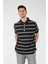 Çizgili Polo Yaka Regular Fit Erkek T-Shirt 3