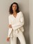 Kadın Ekru Oversize Kazak 4